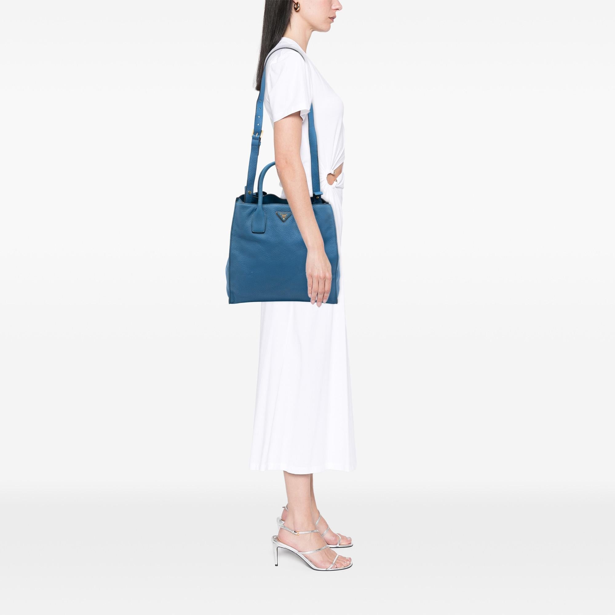 Prada Vitello Daino Open Convertible Tote