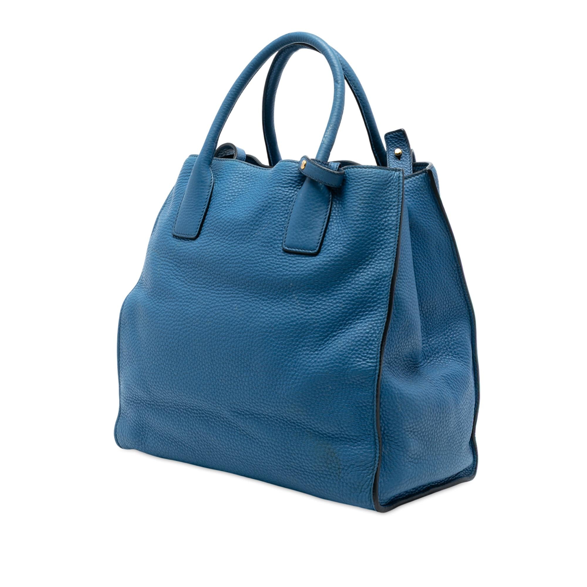 Prada Vitello Daino Open Convertible Tote