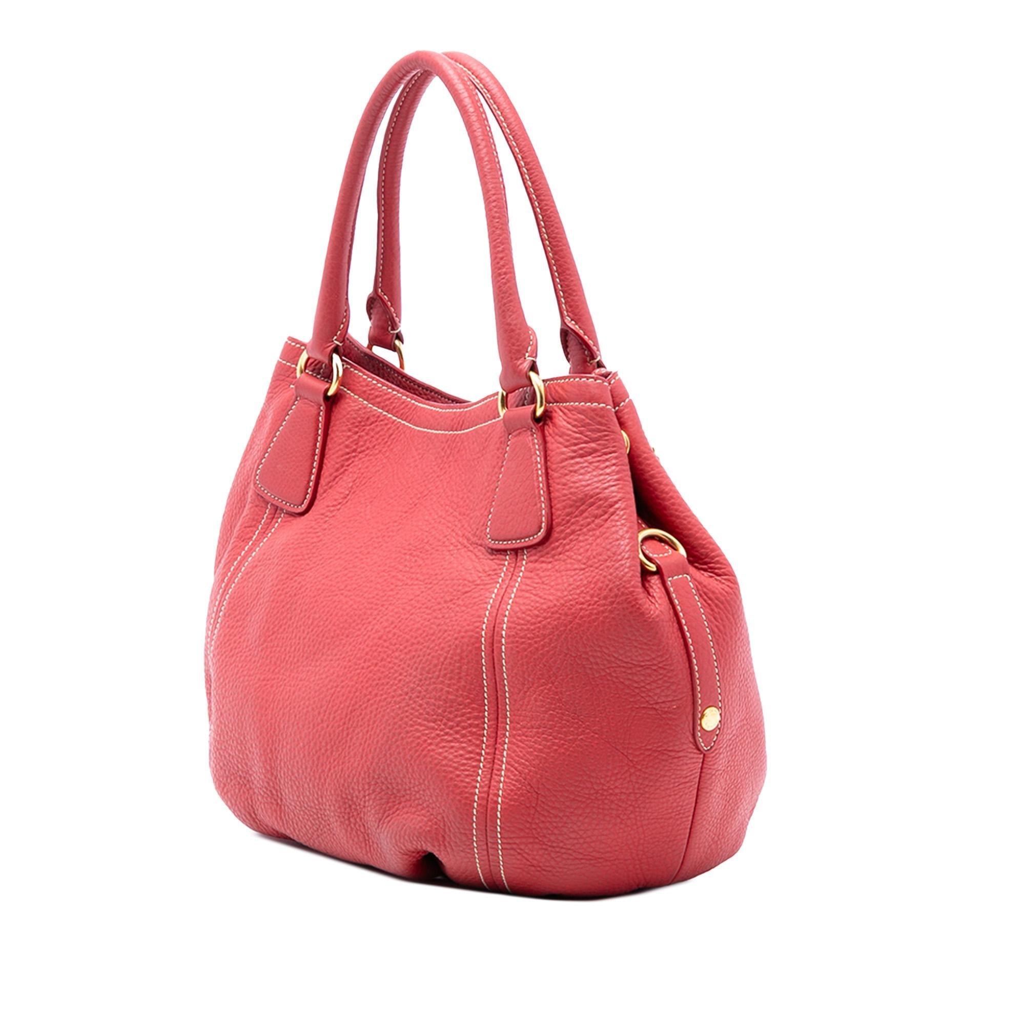 Prada Vitello Daino Open Convertible Tote