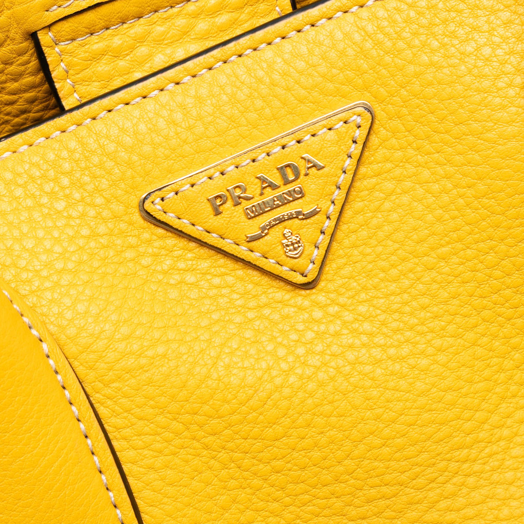 Prada Vitello Daino Open Convertible Tote