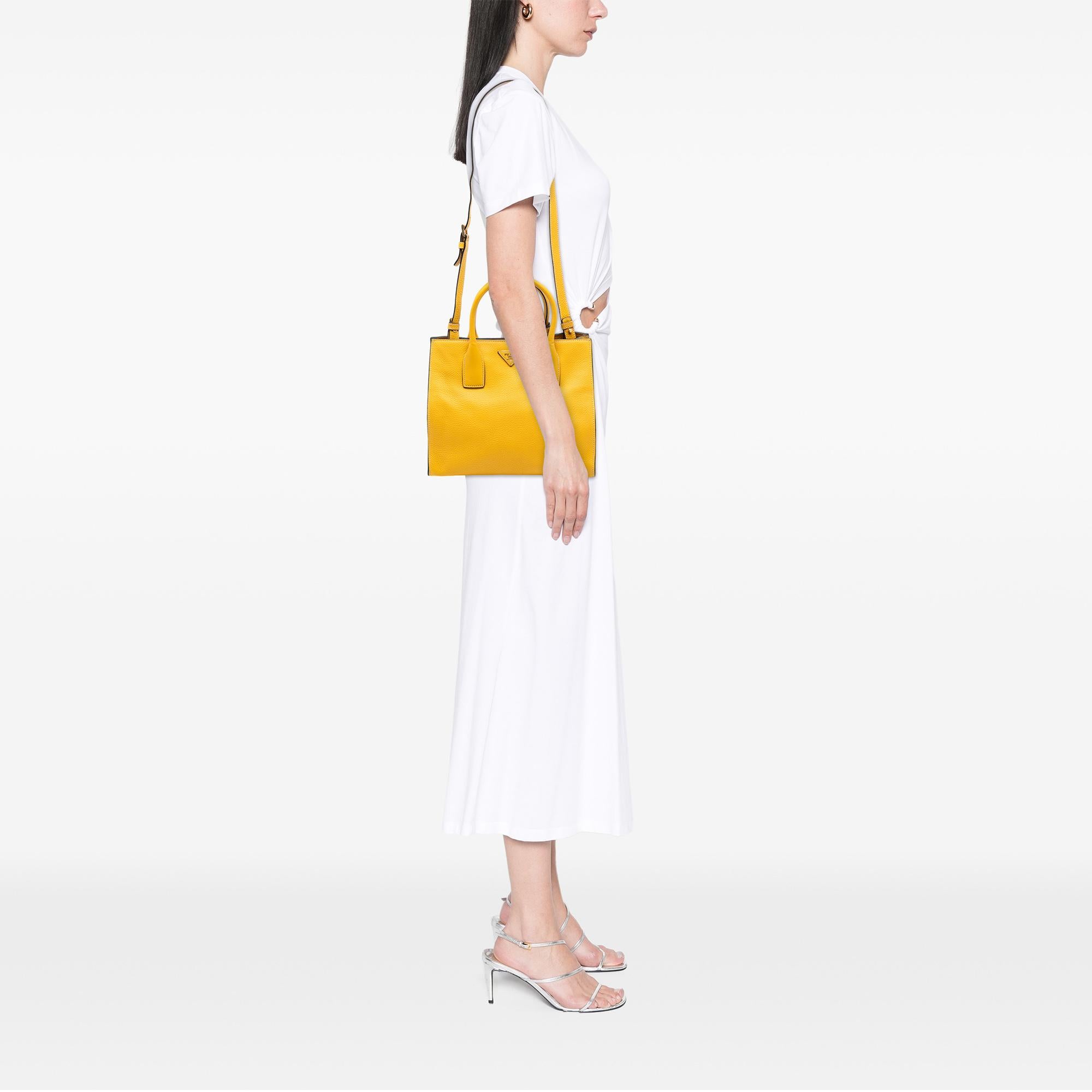 Prada Vitello Daino Open Convertible Tote