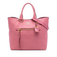 Prada Vitello Daino Open Convertible Tote