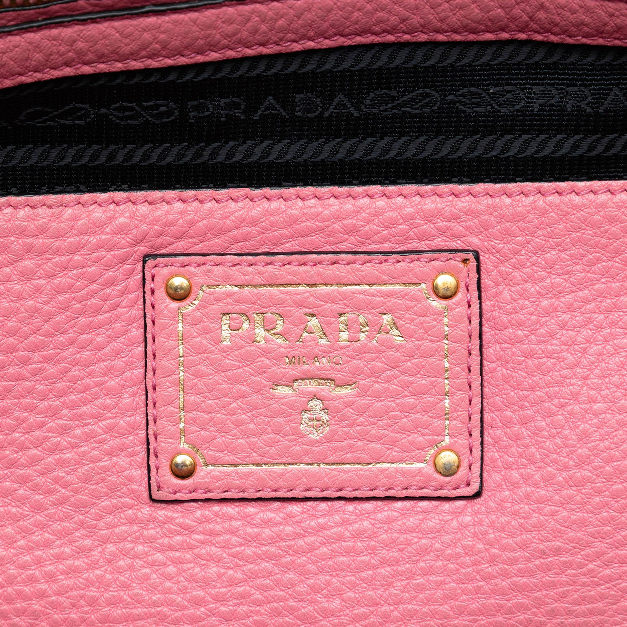 Prada Vitello Daino Open Convertible Tote
