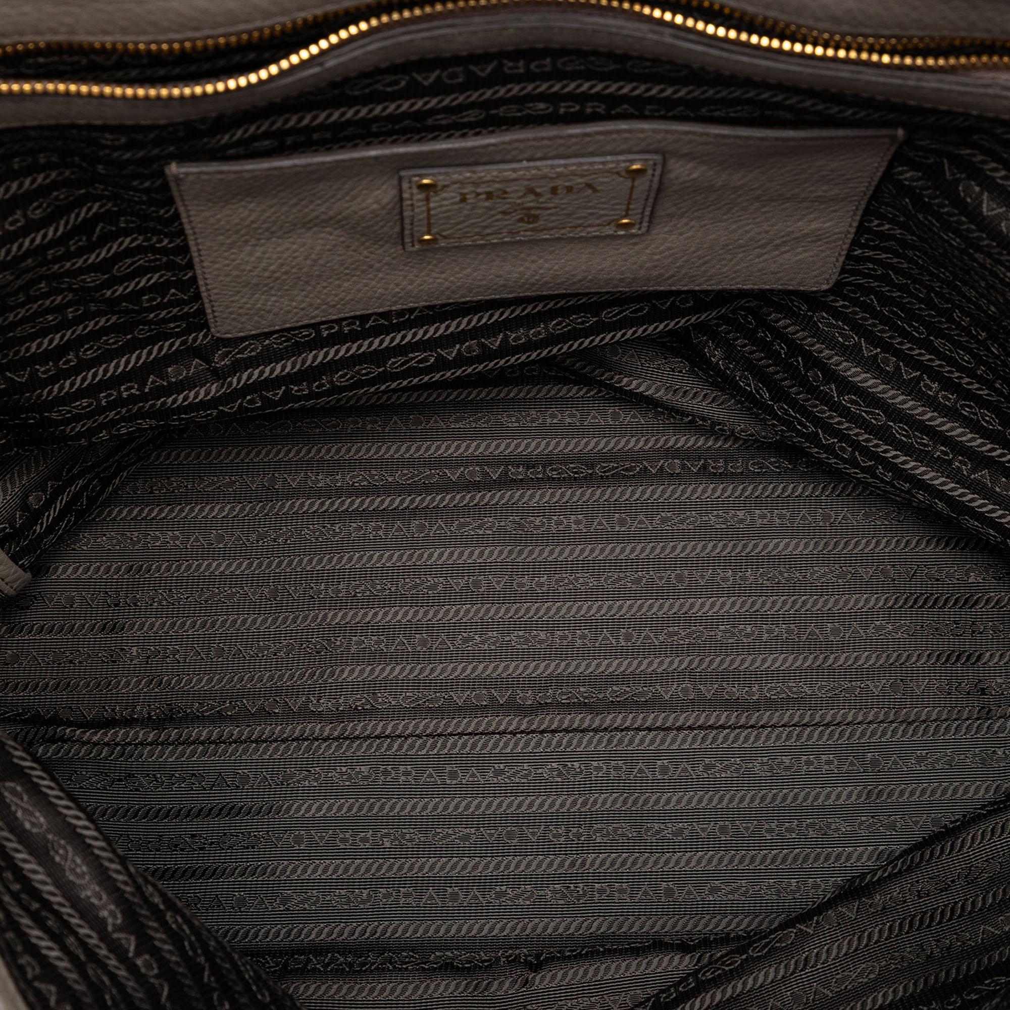 Prada Vitello Daino Open Convertible Tote