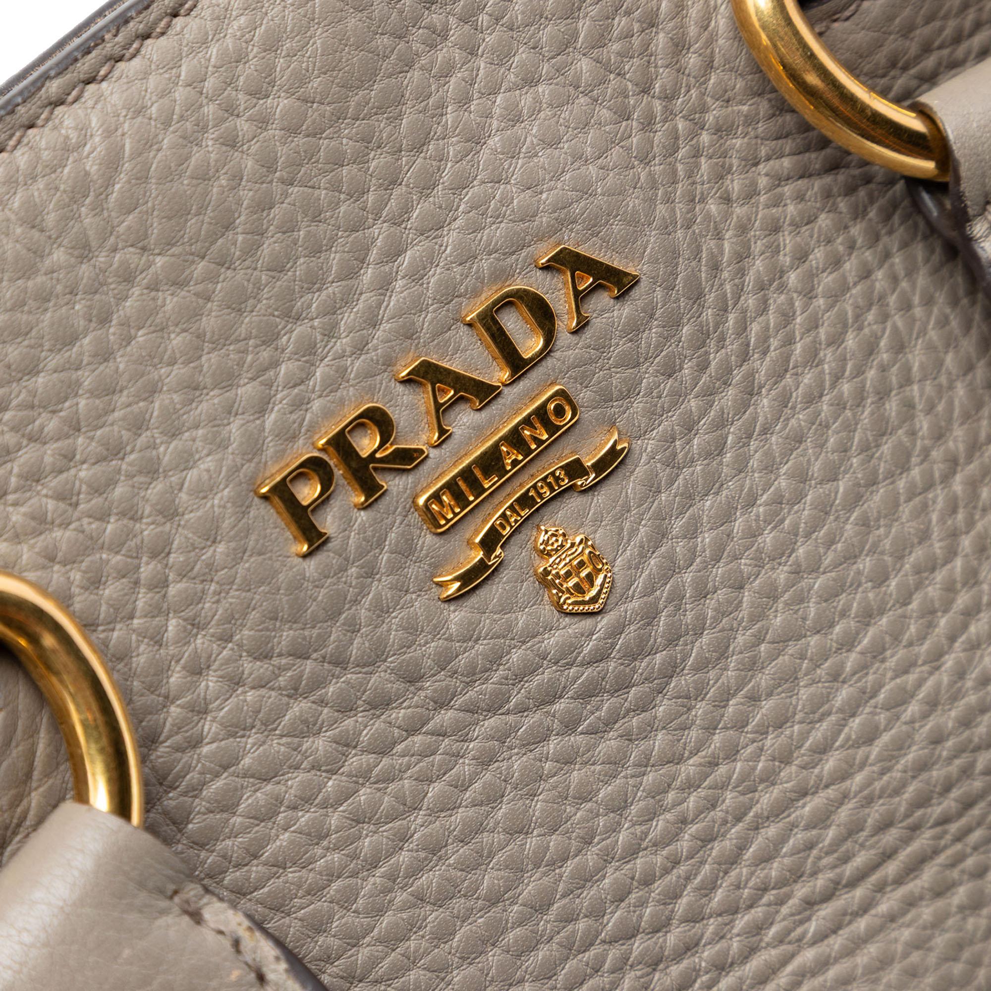 Prada Vitello Daino Open Convertible Tote