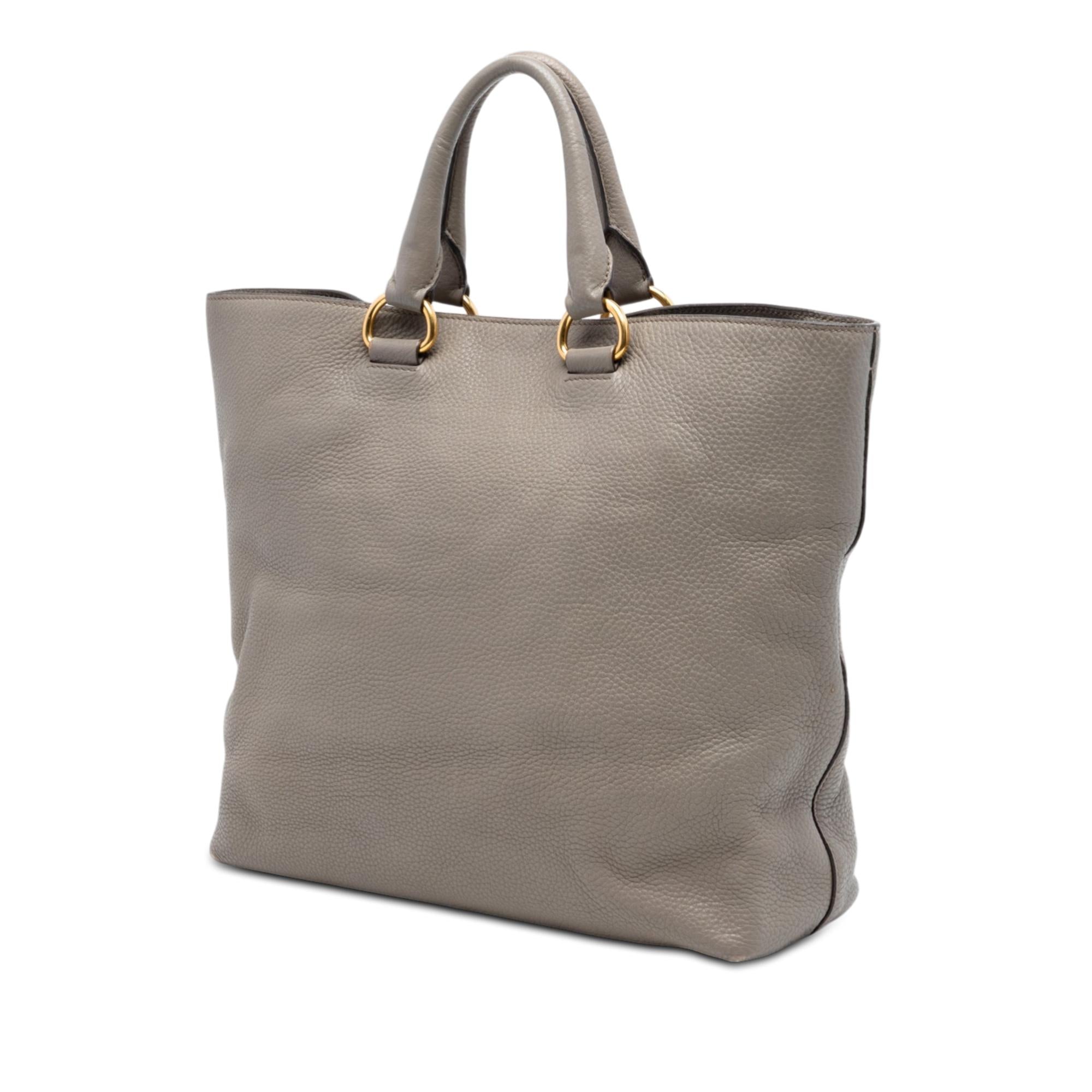 Prada Vitello Daino Open Convertible Tote
