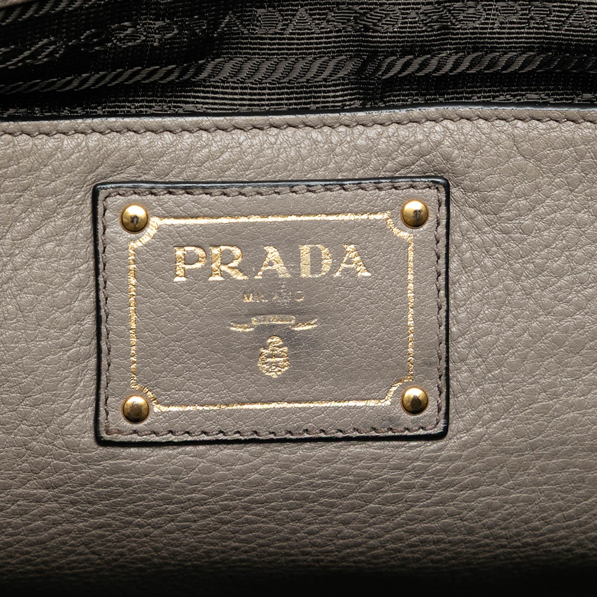 Prada Vitello Daino Open Convertible Tote