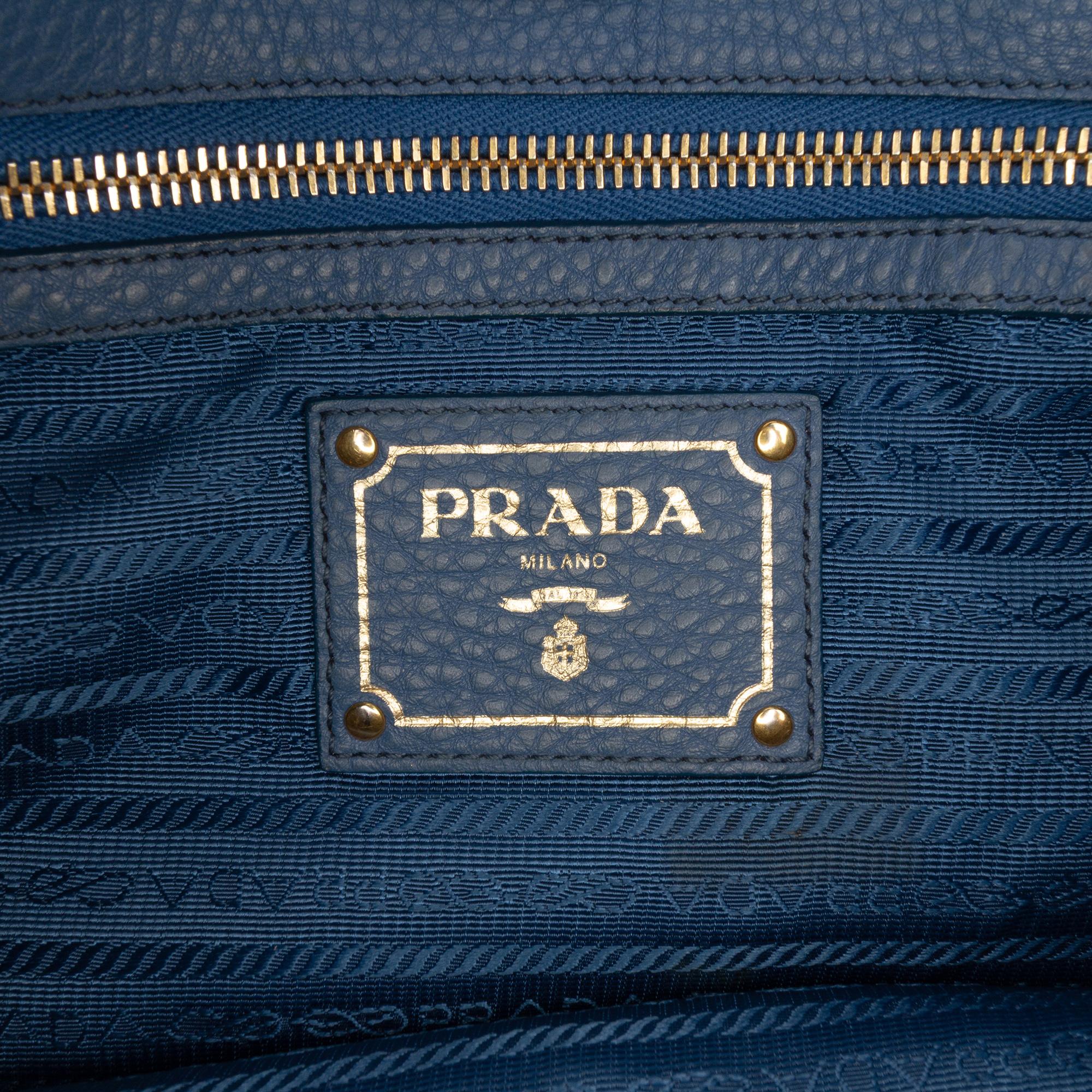 Prada Vitello Daino Open Convertible Tote