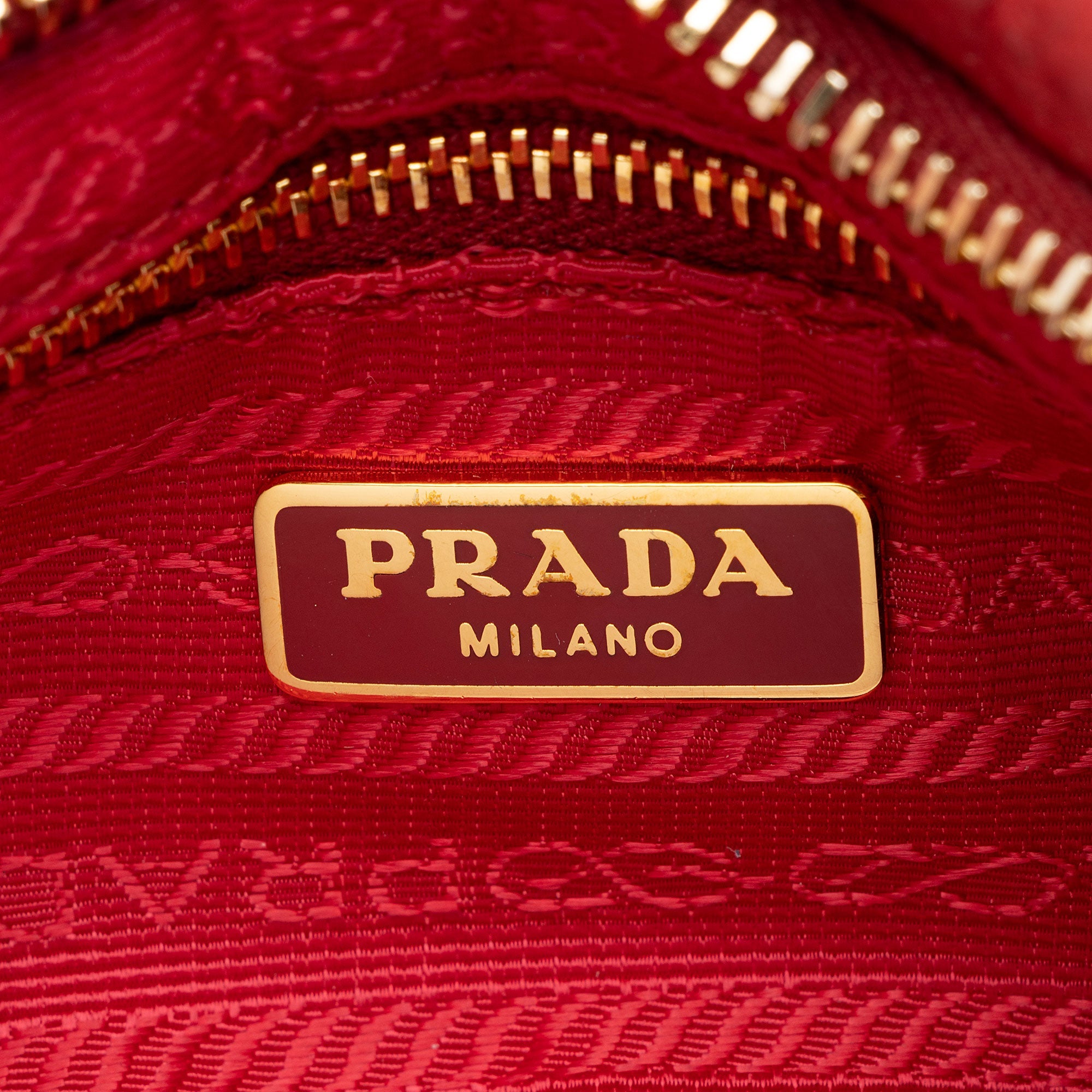 Prada Vitello Daino Pleated Wristlet