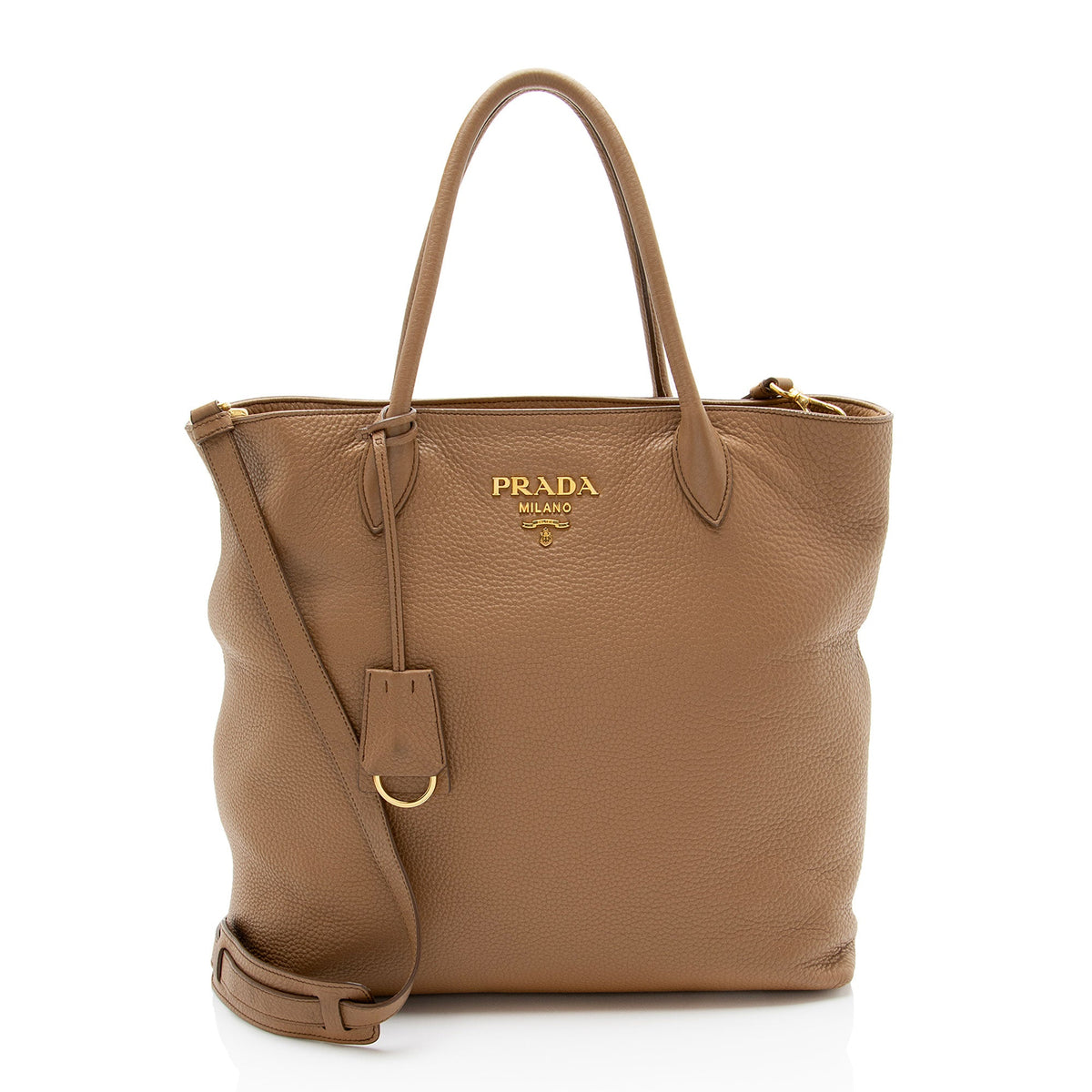 Prada Vitello Daino N/S Shopping Tote