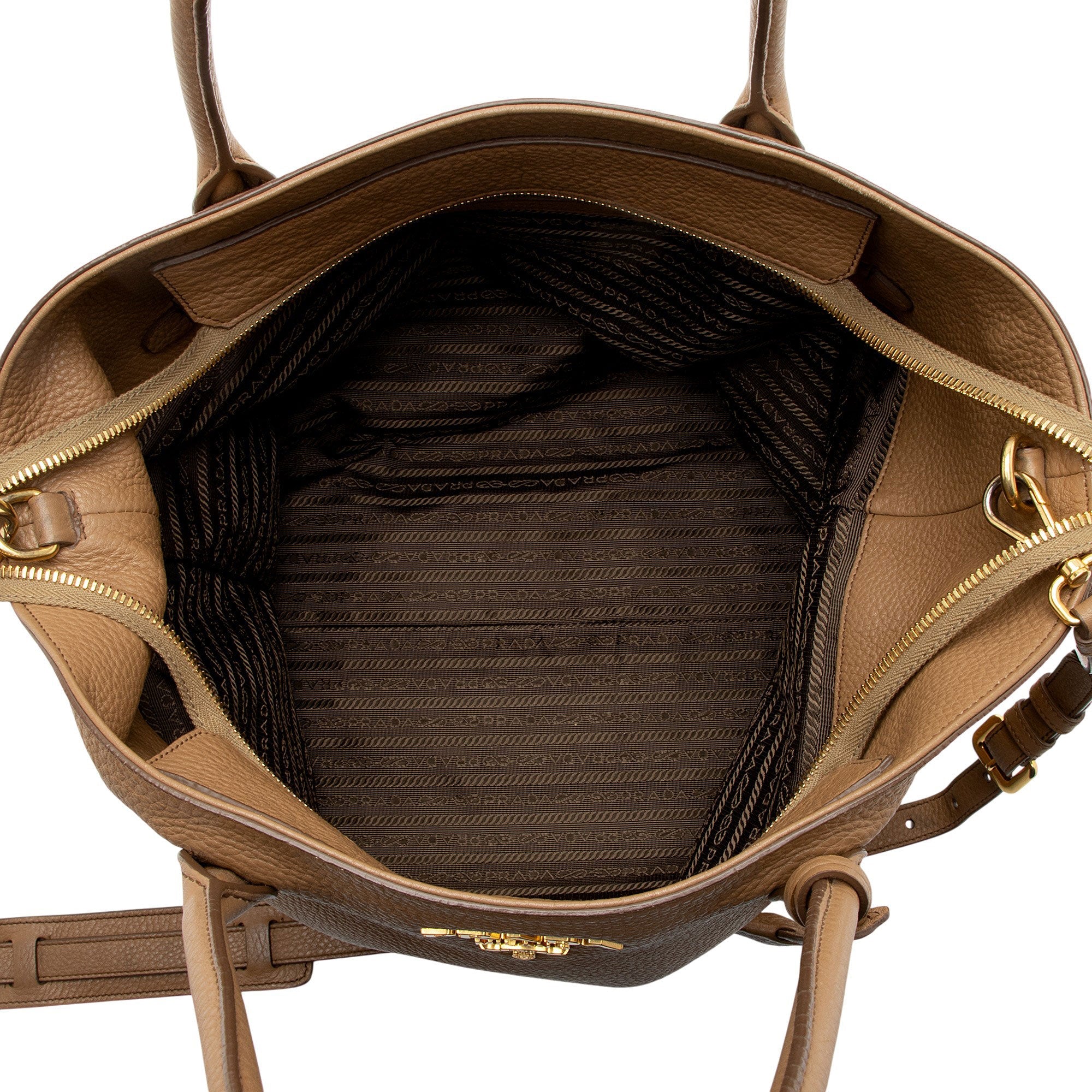 Prada Vitello Daino N/S Shopping Tote