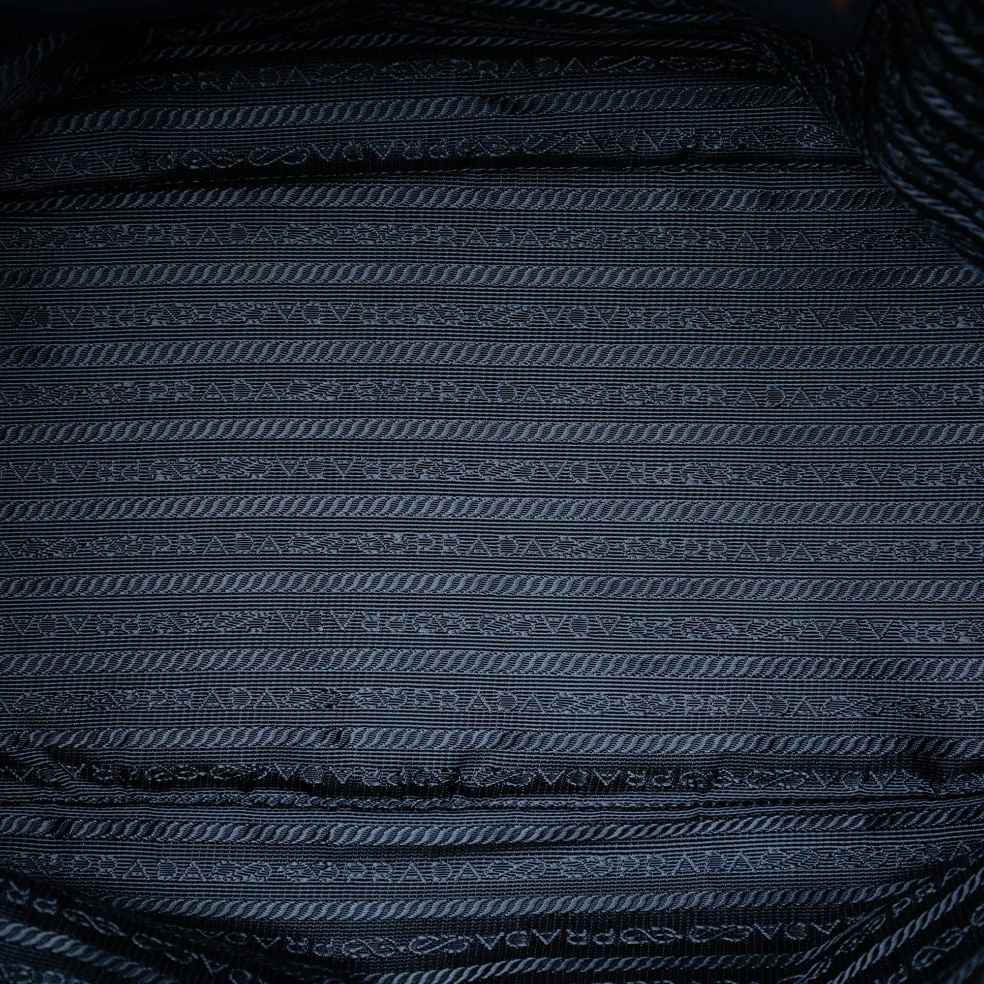 Prada Vitello Daino Side Pocket Convertible Tote