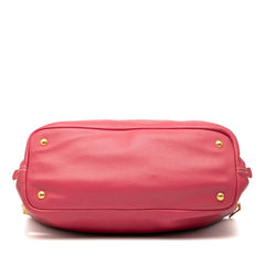 Prada Vitello Daino Side Zip Convertible Tote