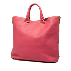 Prada Vitello Daino Side Zip Convertible Tote