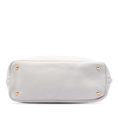 Prada Vitello Daino Side Zip Open Convertible Tote