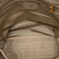 Prada Vitello Daino Side Zip Shopper Tote