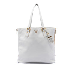 Prada Vitello Daino Side Zip Tote