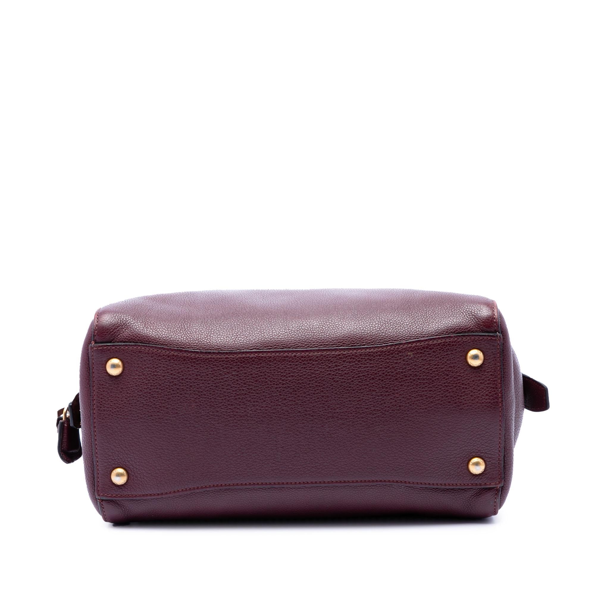 Prada Vitello Daino Zip Top Convertible Tote