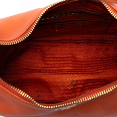 Prada Vitello Daino Zip Top Hobo