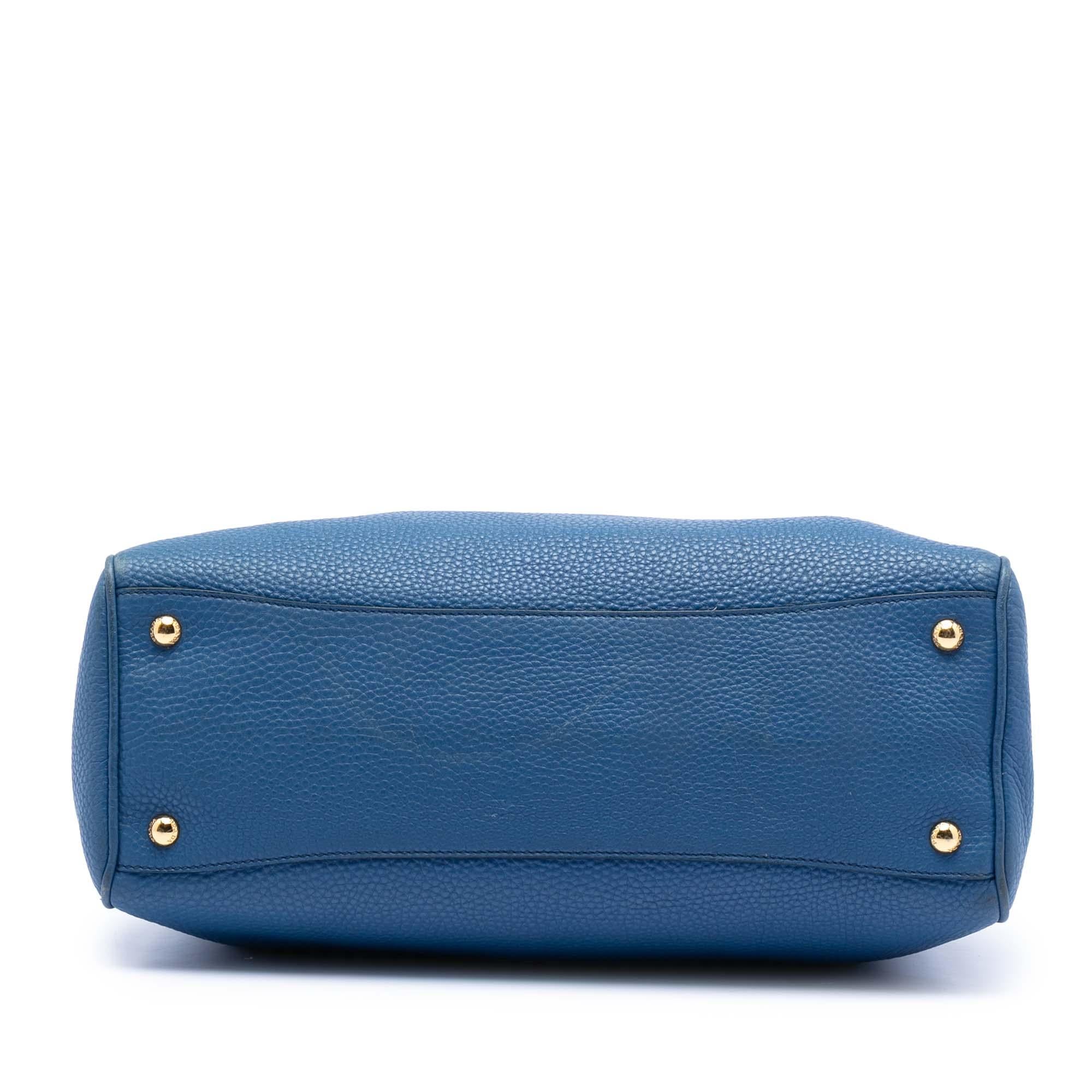 Prada Vitello Daino Zip Top Satchel