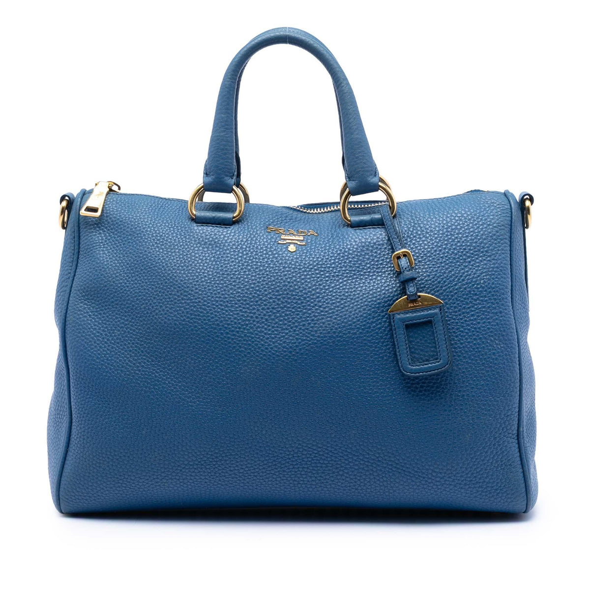 Prada Vitello Daino Zip Top Satchel