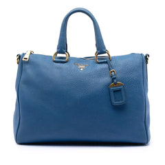 Prada Vitello Daino Zip Top Satchel