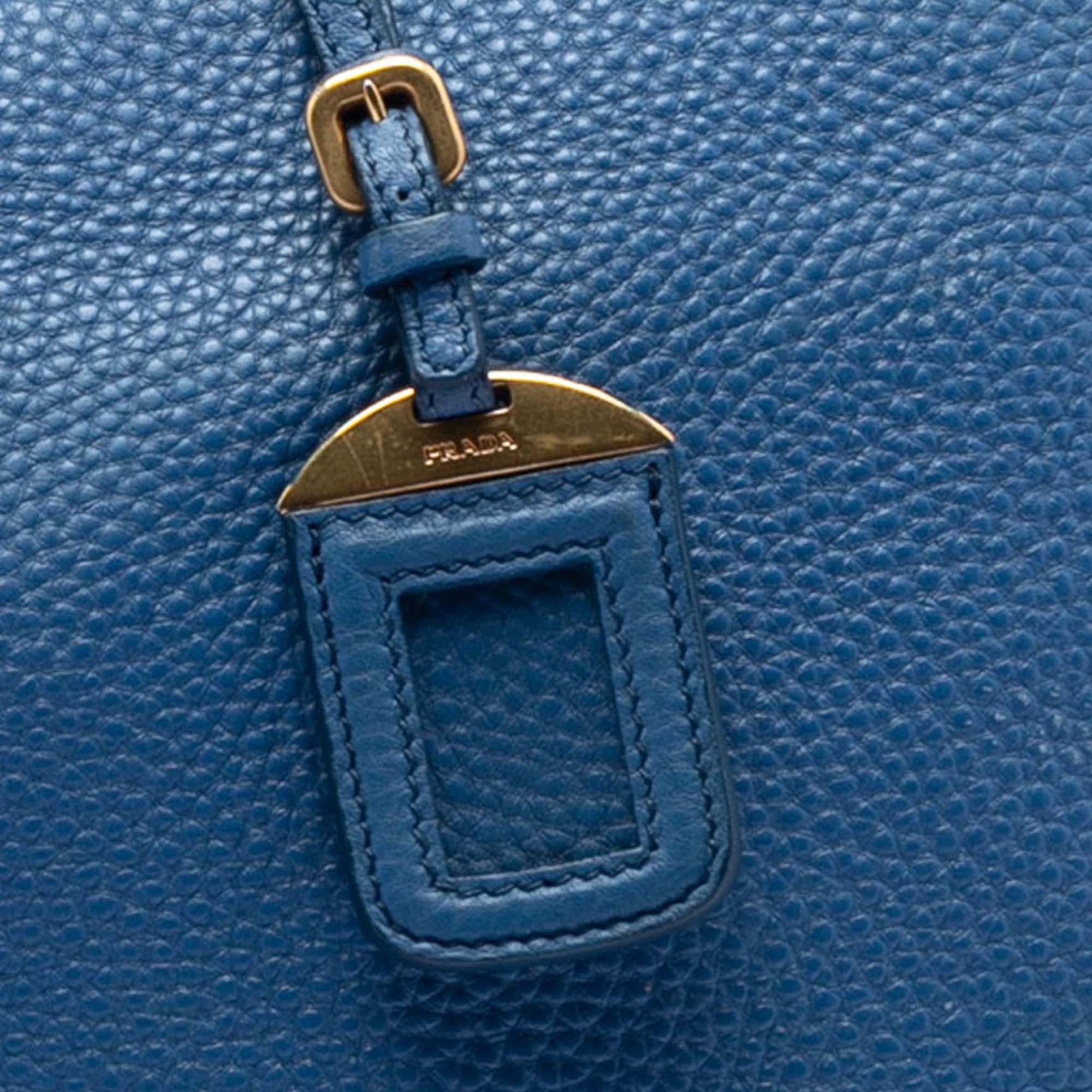Prada Vitello Daino Zip Top Satchel