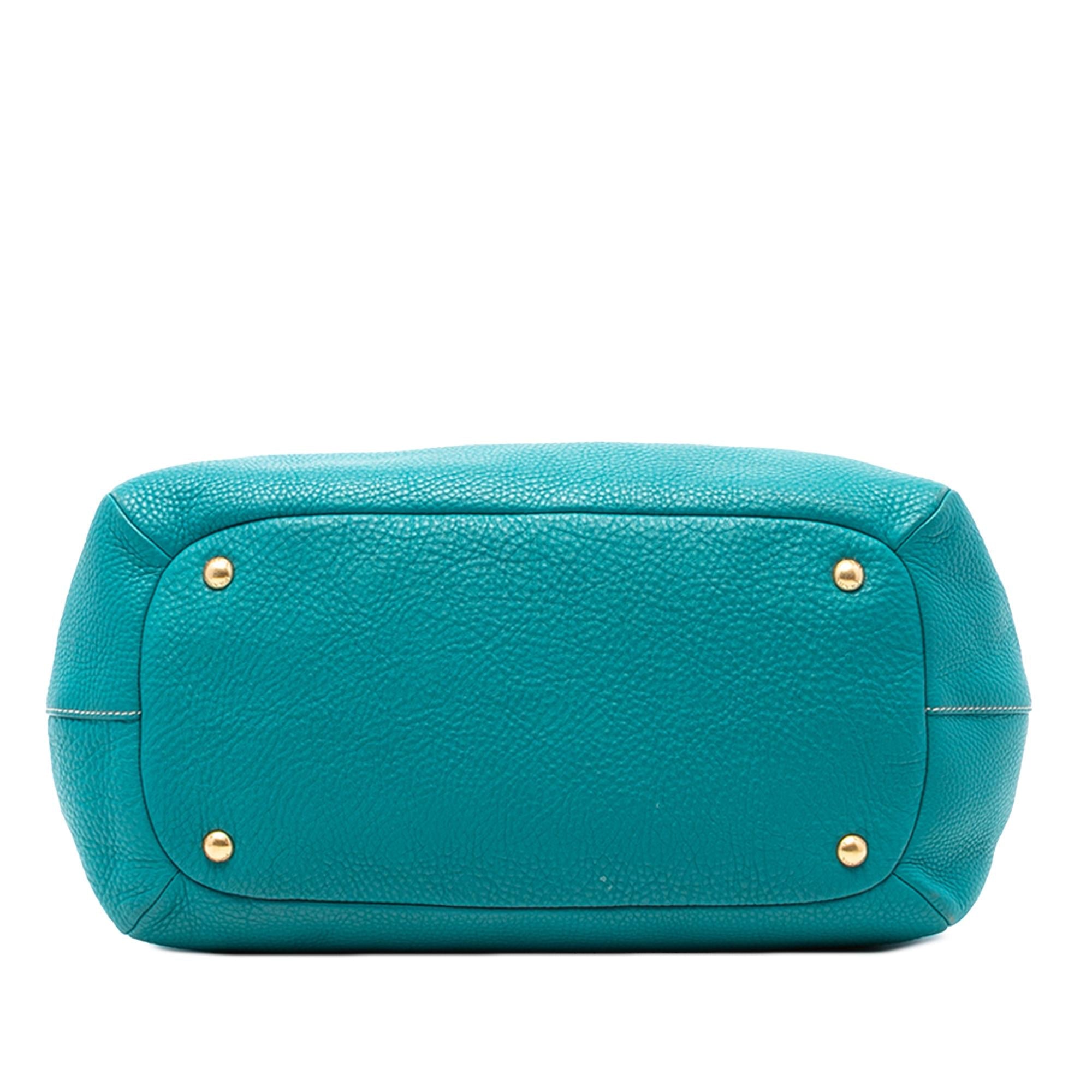 Prada Vitello Daino Zip Top Satchel
