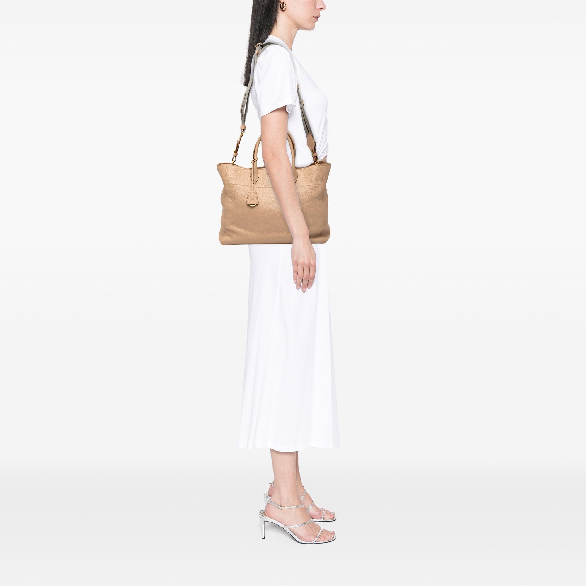 Prada Vitello Phenix Open Convertible Tote