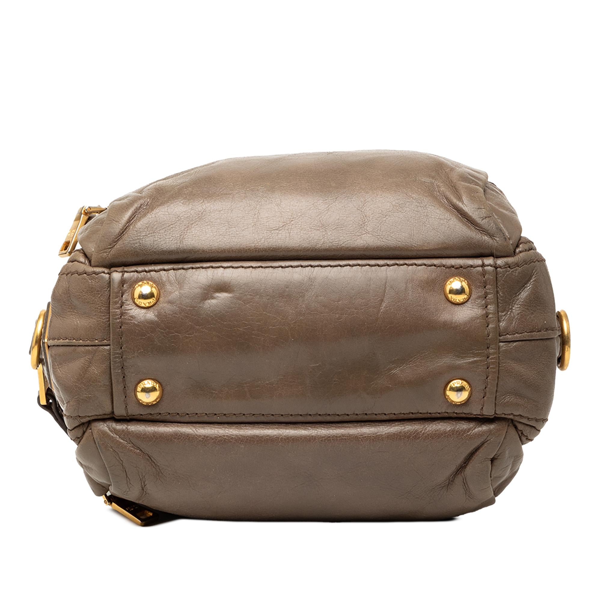 Prada Vitello Shine Bauletto Satchel