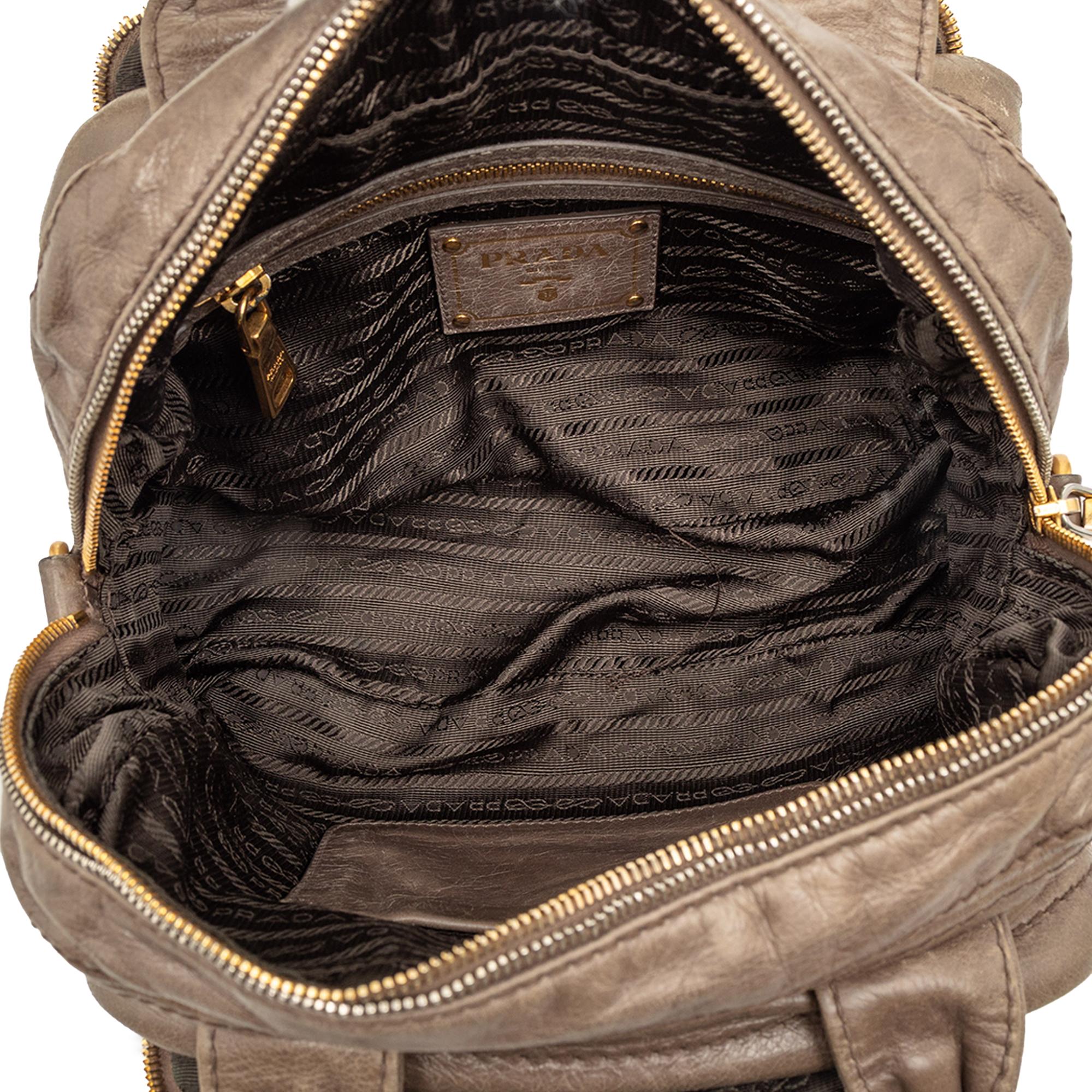Prada Vitello Shine Bauletto Satchel