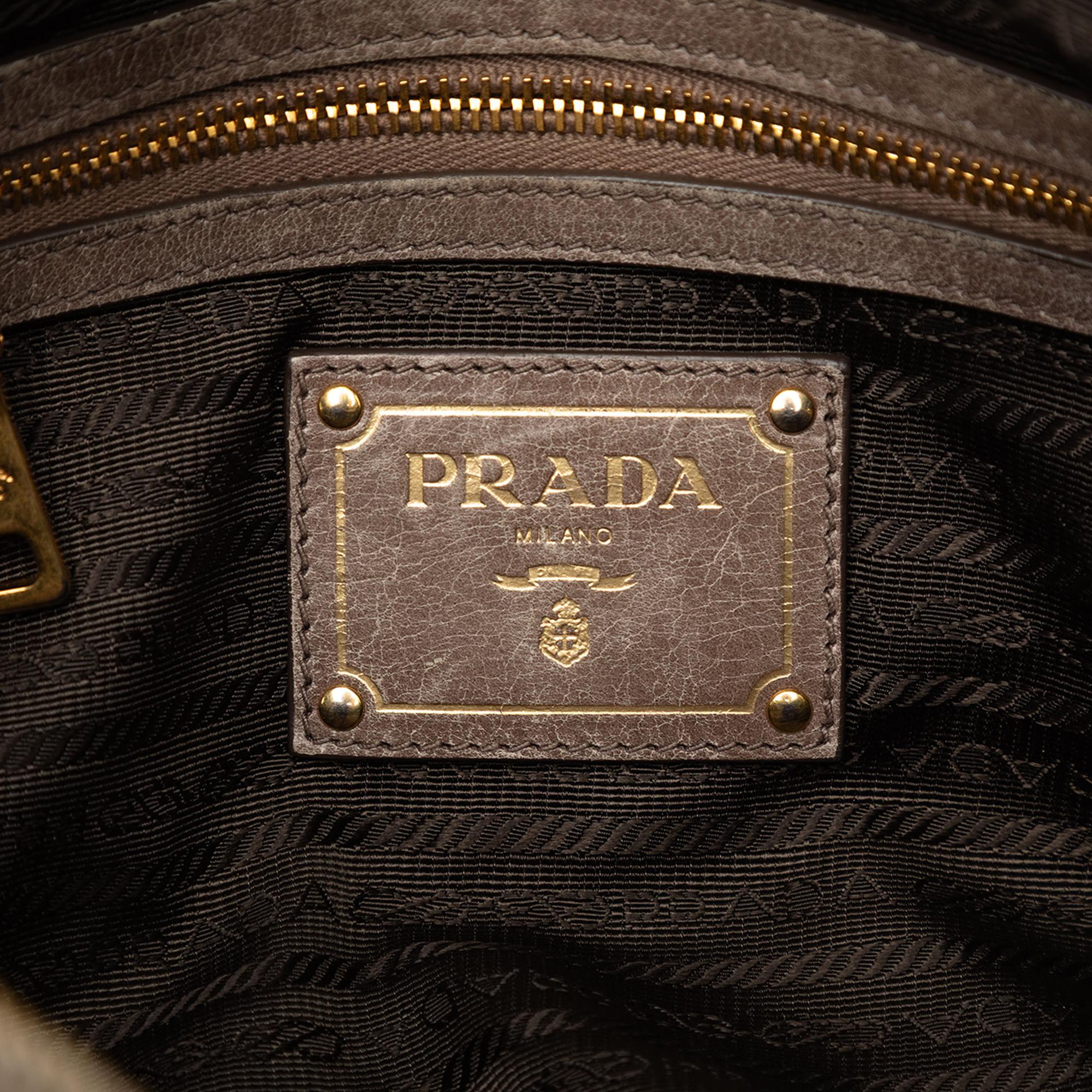 Prada Vitello Shine Bauletto Satchel
