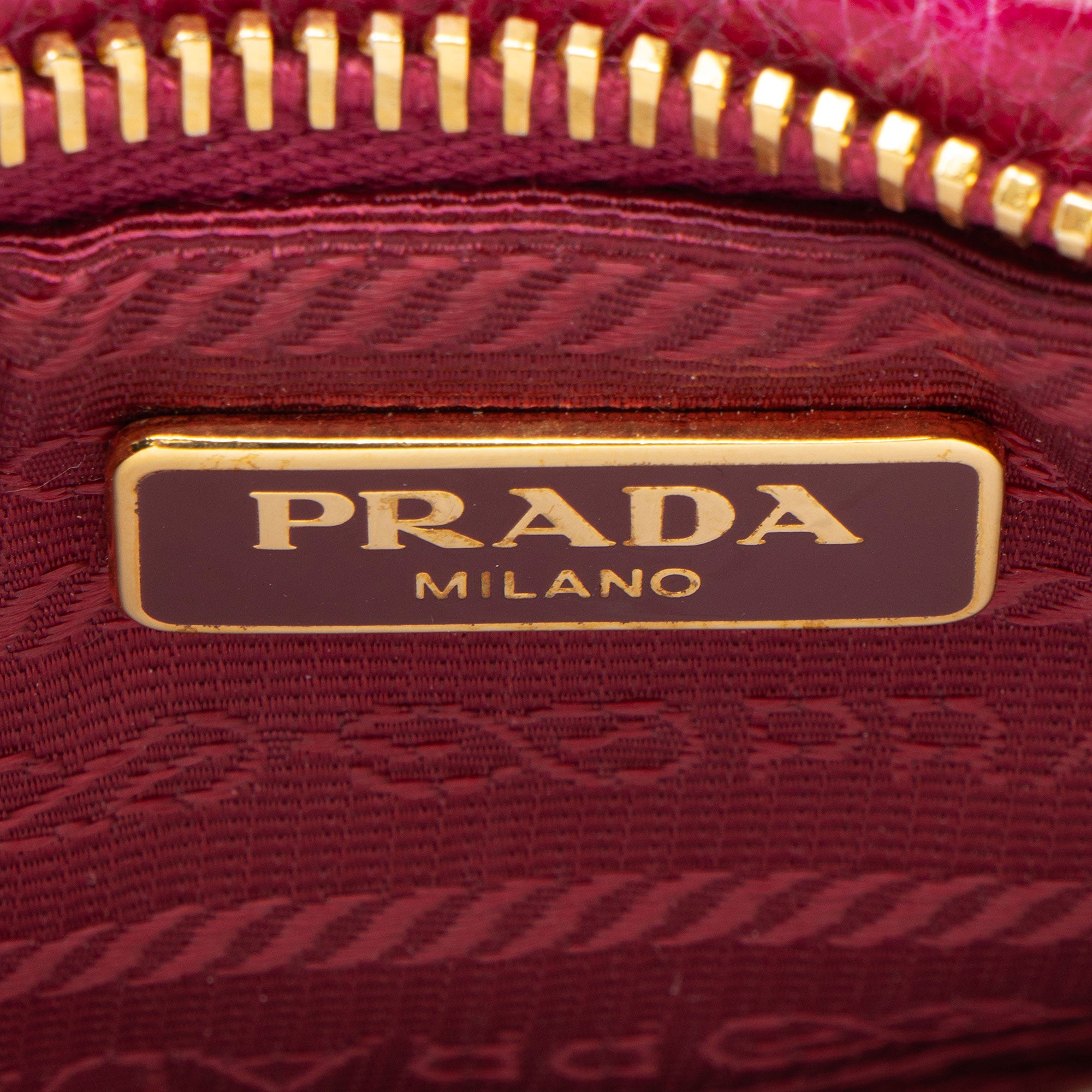 Prada Vitello Shine Bow Wristlet