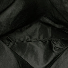 Prada Vitello Trimmed Canvas Canapa Tote