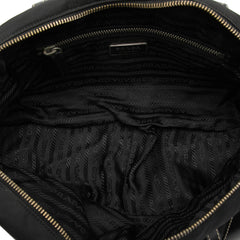 Prada Vitello Trimmed Tessuto Handbag