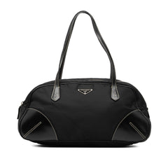 Prada Vitello Trimmed Tessuto Handbag
