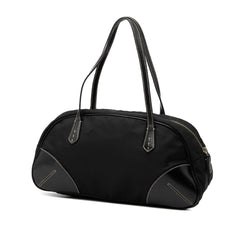 Prada Vitello Trimmed Tessuto Handbag