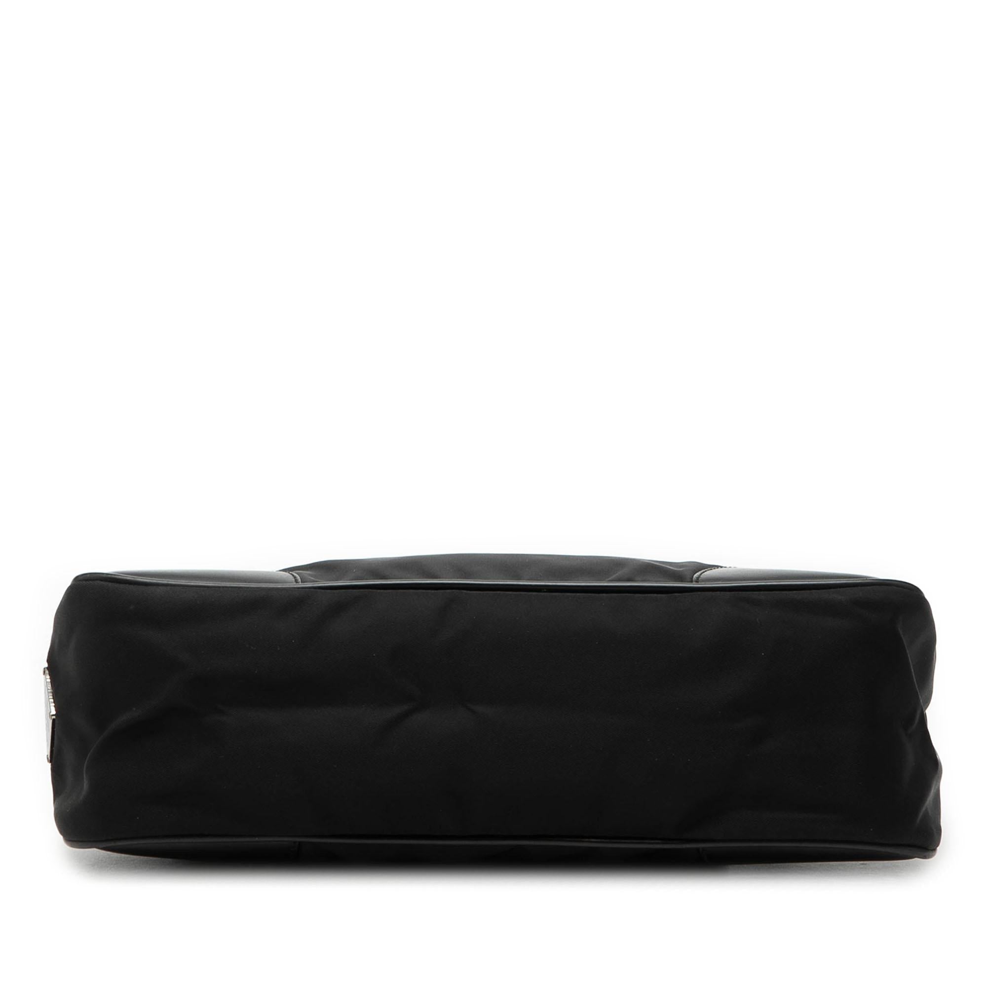 Prada Vitello Trimmed Tessuto Handbag