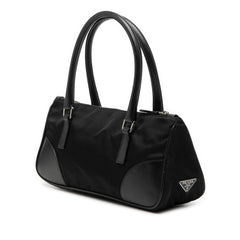Prada Vitello Trimmed Tessuto Handbag