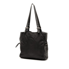 Prada Vitello Trimmed Tessuto Pockets Tote