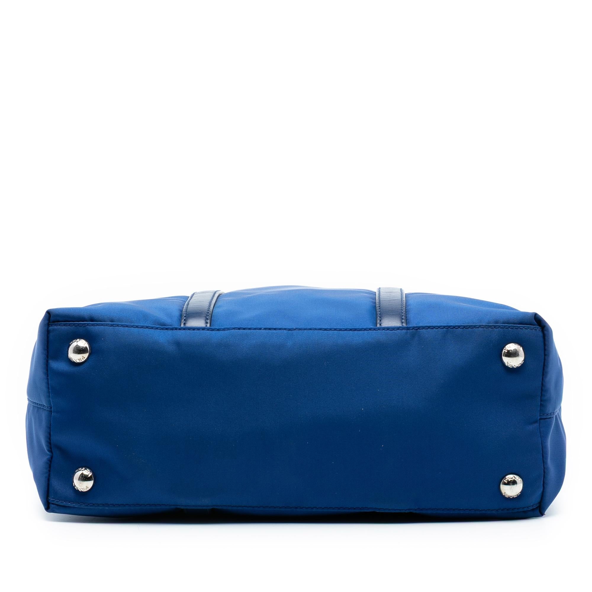 Prada Vitello Trimmed Tessuto Satchel