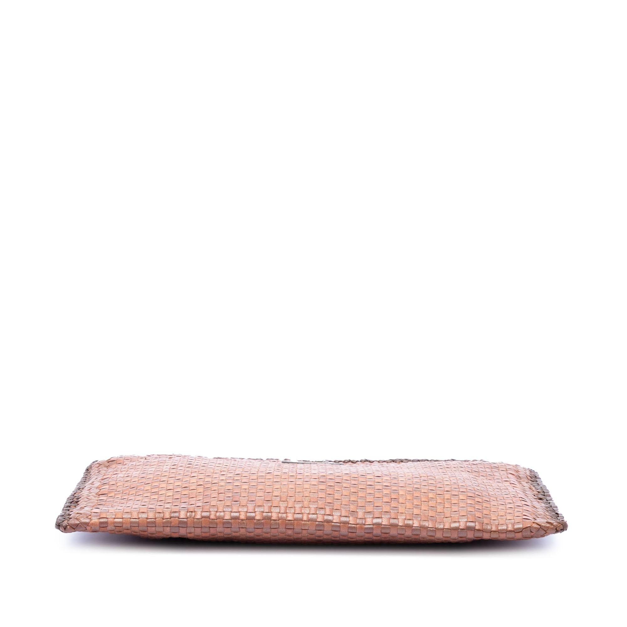 Prada Woven Goatskin Madras Clutch