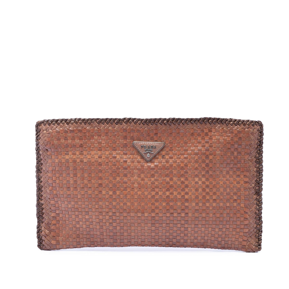 Prada Woven Goatskin Madras Clutch