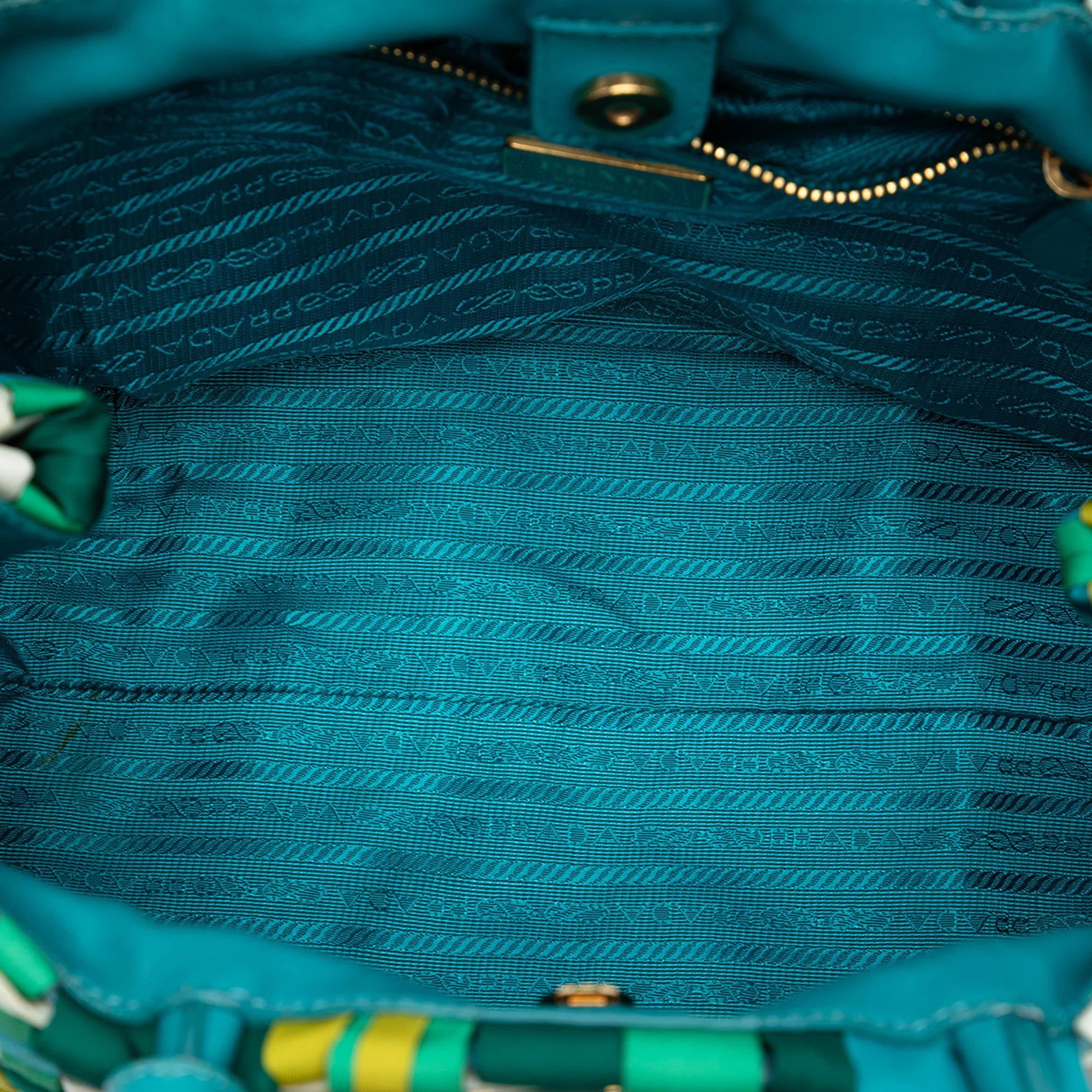 Prada Woven Tessuto Shopping Tote