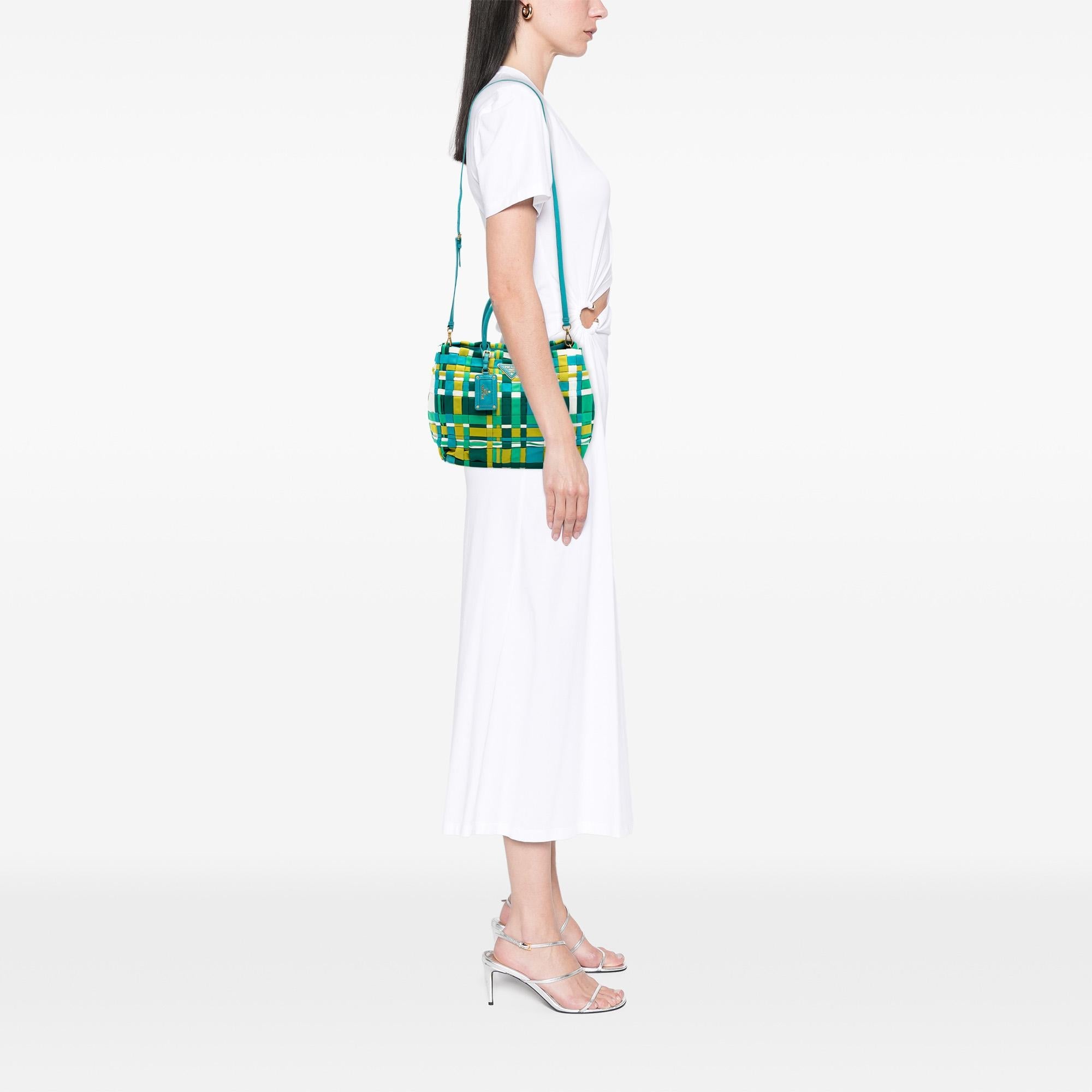 Prada Woven Tessuto Shopping Tote