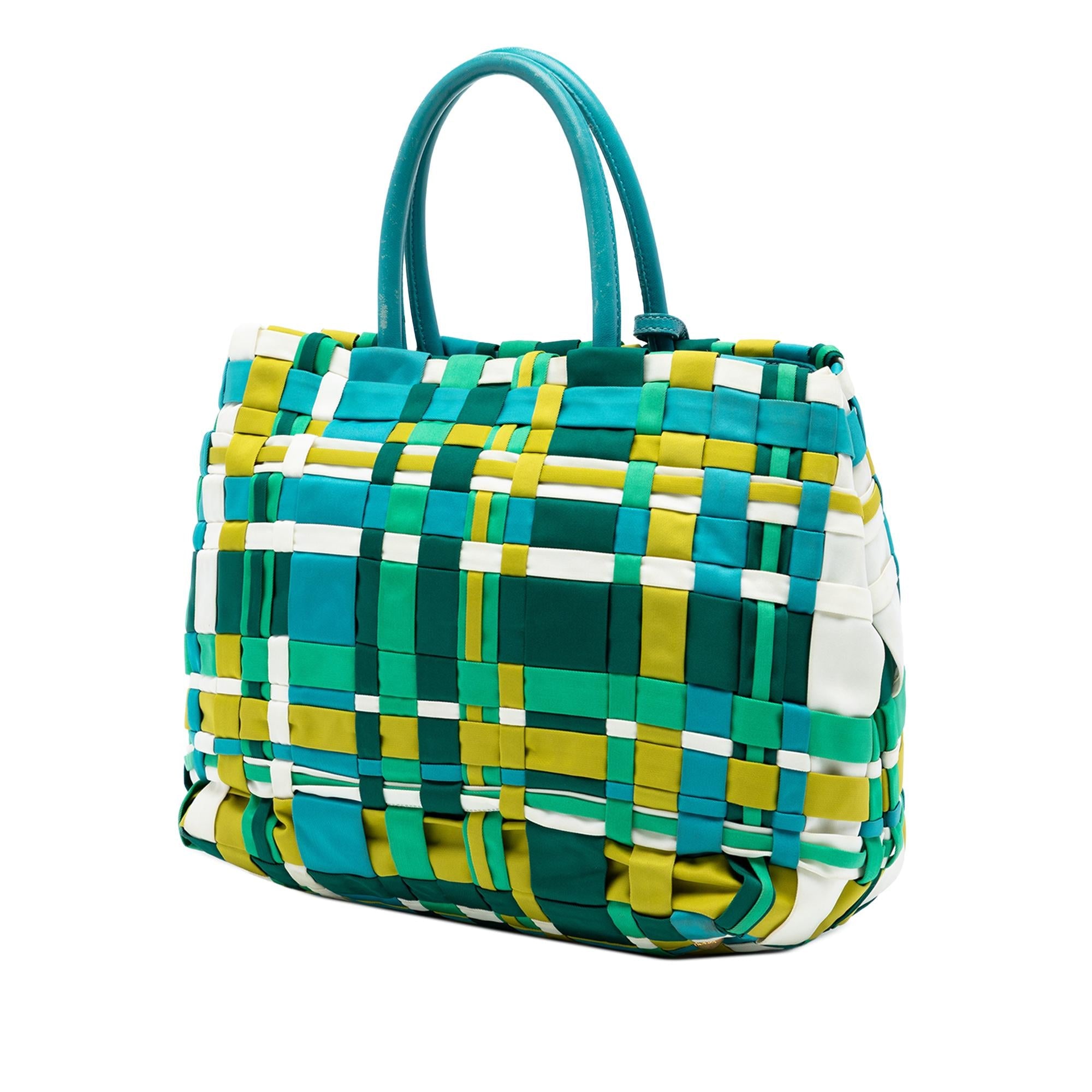 Prada Woven Tessuto Shopping Tote