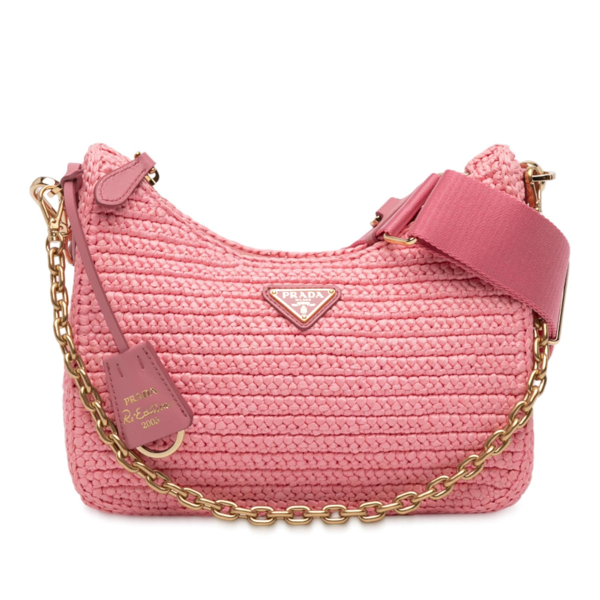 Prada Yarn Effect Raffia Crochet Re Edition 2005 Satchel