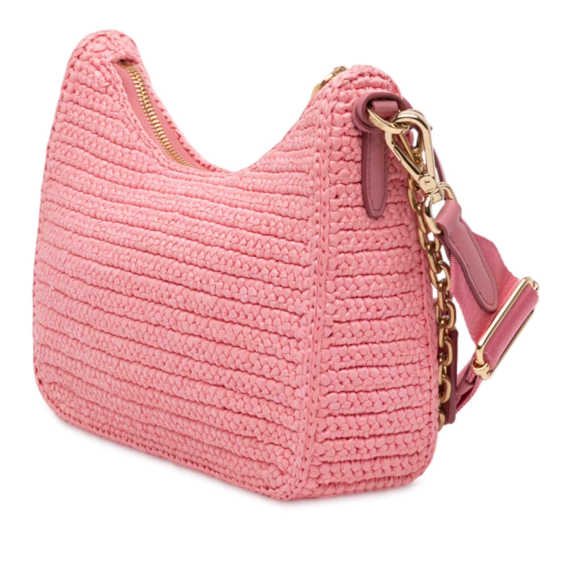 Prada Yarn Effect Raffia Crochet Re Edition 2005 Satchel