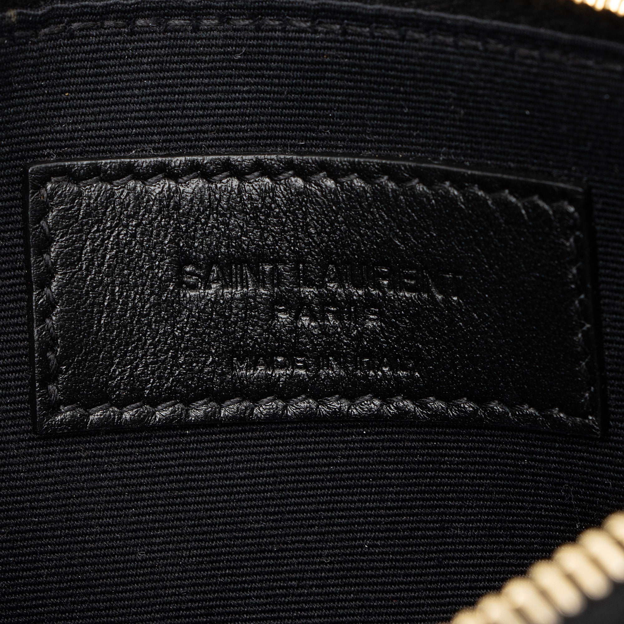 Saint Laurent Calfskin Leopard Small Zip Pouch