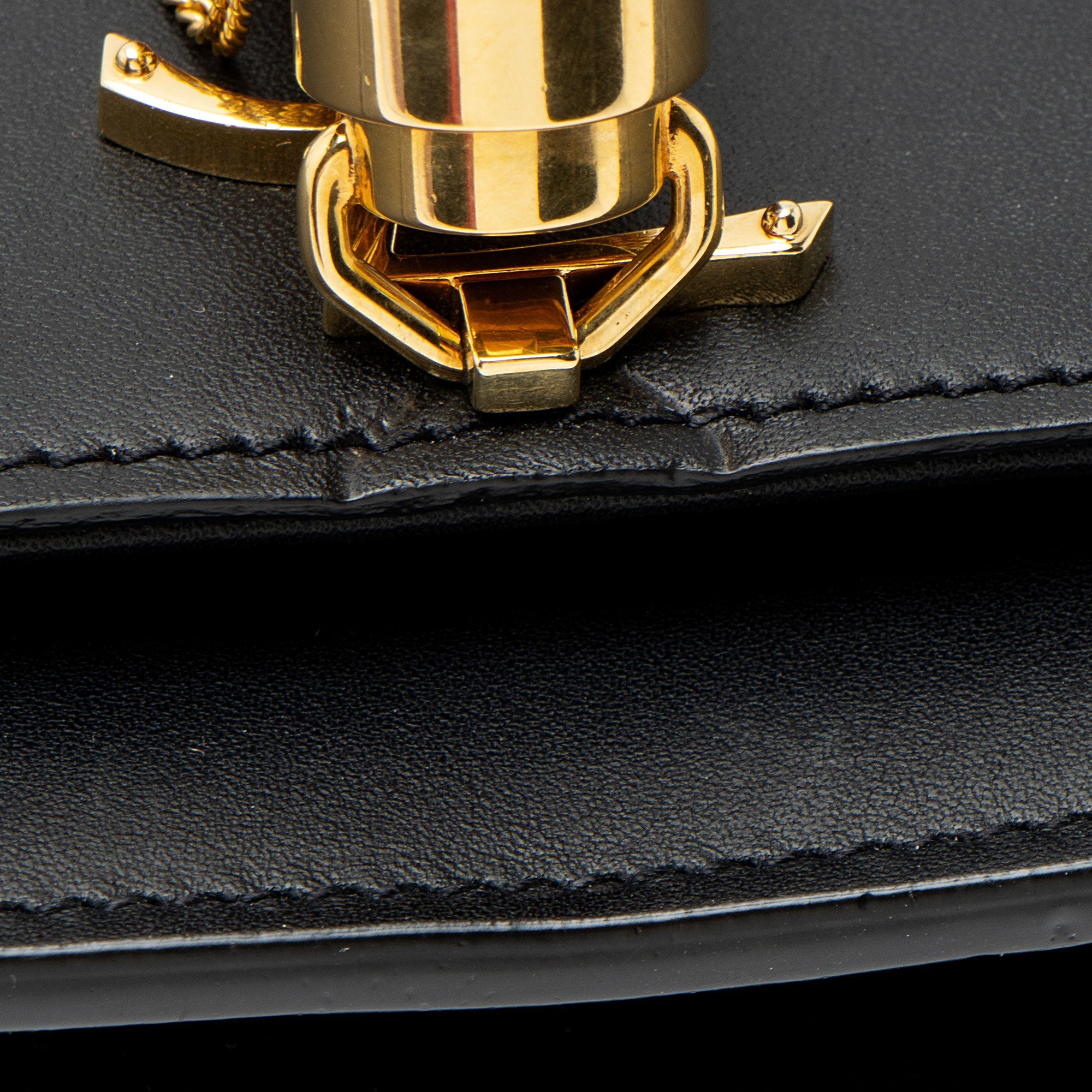 Saint Laurent Calfskin Monogram Kate Tassel Chain Wallet
